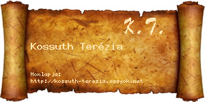 Kossuth Terézia névjegykártya
